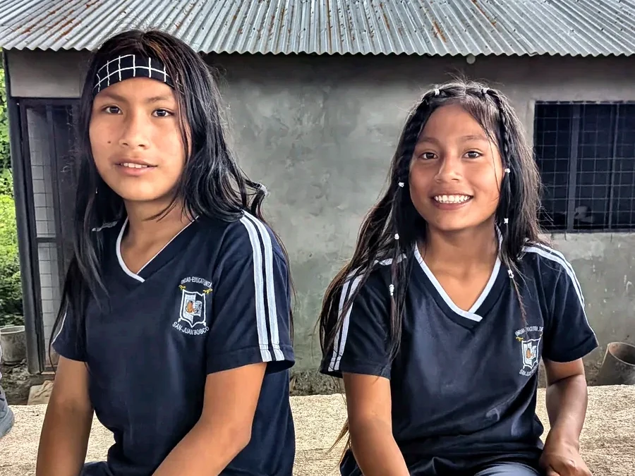 Schoolchildren in one of the rural communities the CafExporto Foundation supports